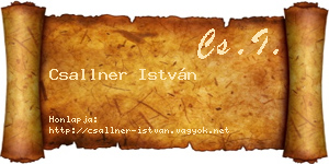 Csallner István névjegykártya