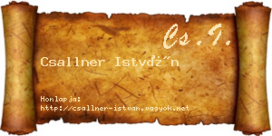 Csallner István névjegykártya
