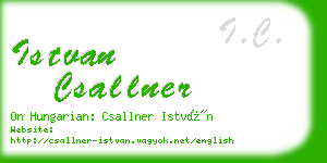 istvan csallner business card